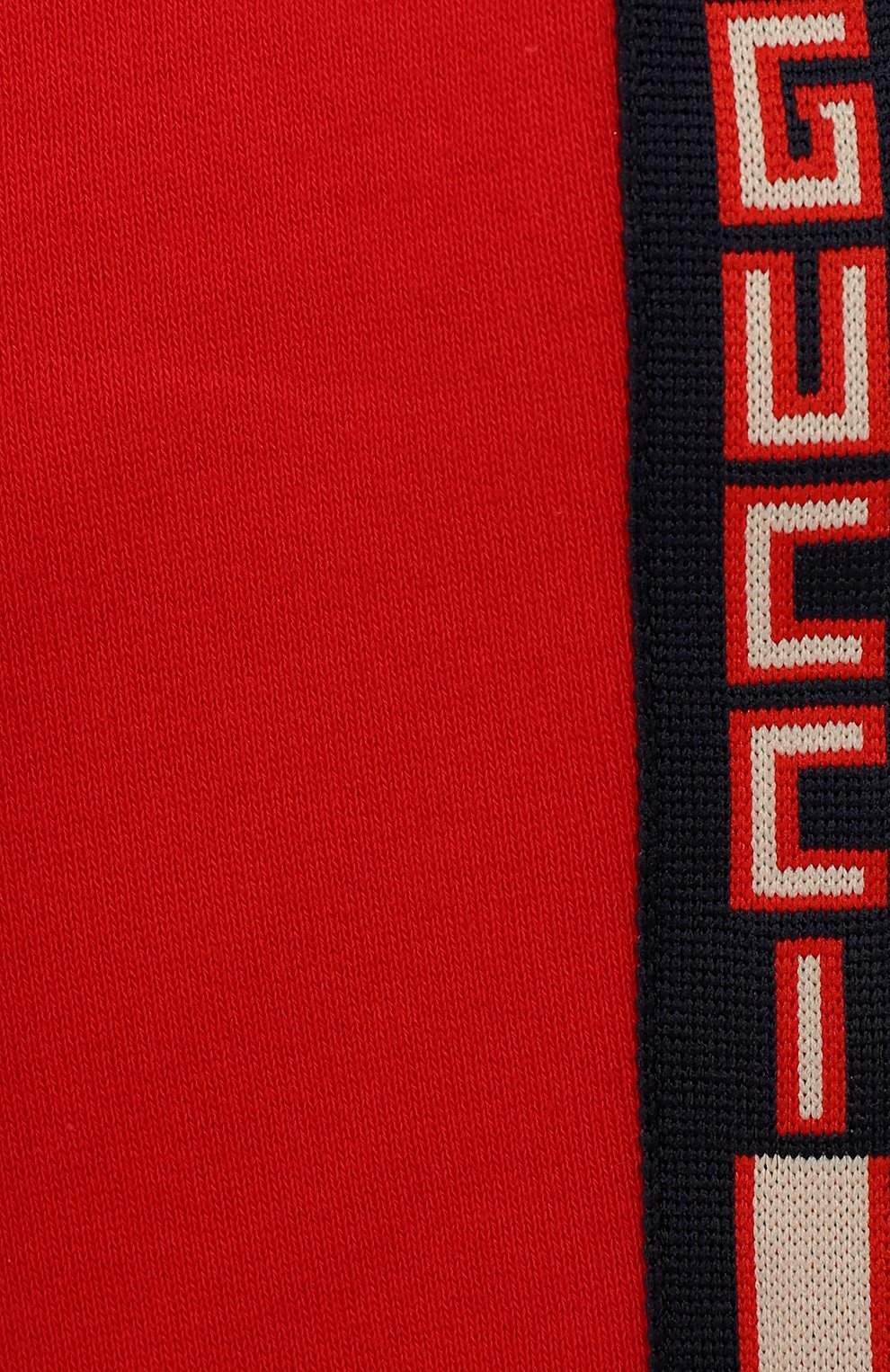 Хлопковые джоггеры GUCCI красного цвета по цене 21750 руб., арт. 497807/X9L52, фото 3 Хлопковые джоггеры GUCCI, арт. 497807/X9L52, фото 3