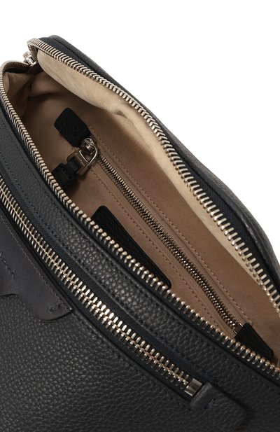 Кожаная поясная сумка SANTONI темно-синего цвета по цене 99100 руб., арт. UIBBA2365EN-A2IBU60, фото 5 Кожаная поясная сумка SANTONI, арт. UIBBA2365EN-A2IBU60, фото 5