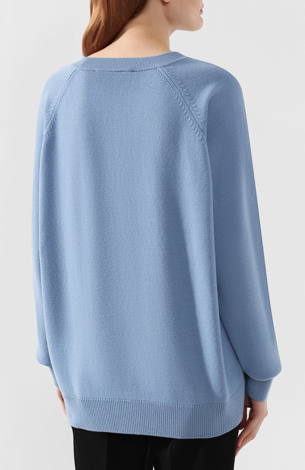 Пуловер из смеси шерсти и кашемира GIVENCHY голубого цвета по цене 76950 руб., арт. BW906H4Z4E, фото 4 Пуловер из смеси шерсти и кашемира GIVENCHY, арт. BW906H4Z4E, фото 4