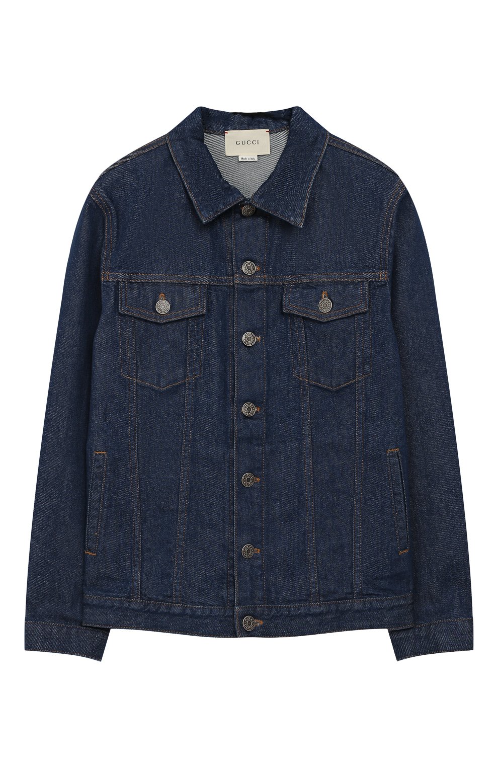 Джинсовая куртка GUCCI синего цвета по цене 116500 руб., арт. 547827/XDAC6, фото 1 Джинсовая куртка GUCCI, арт. 547827/XDAC6, фото 1