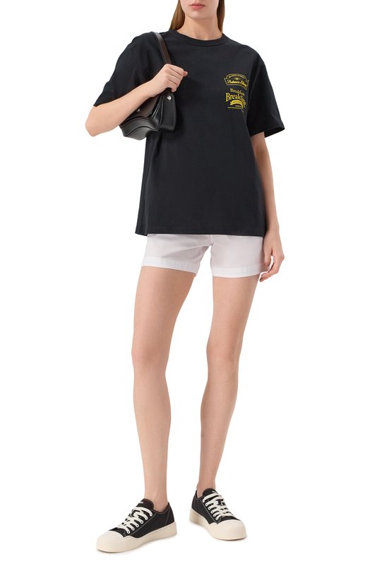 Хлопковая футболка AECA WHITE AWCMSSBBTTSSO007A2.BLACK (S) Чёрный  AWCMSSBBTTSSO007A2.BLACK (S) Фото 2