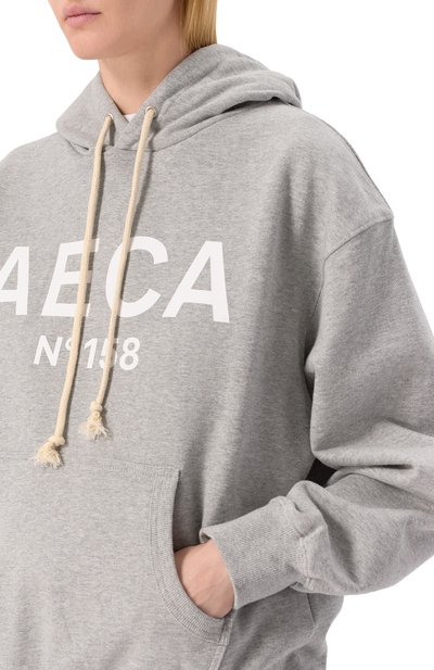 Хлопковое худи AECA WHITE, арт. AWCMFWBDTSPSO002C0.GREY/WHITE (M), фото 5