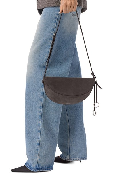 Сумка hip east-west ALAIA темно-серого цвета по цене 345000 руб., арт. AA1L2013CA214, фото 2 Сумка hip east-west ALAIA, арт. AA1L2013CA214, фото 2