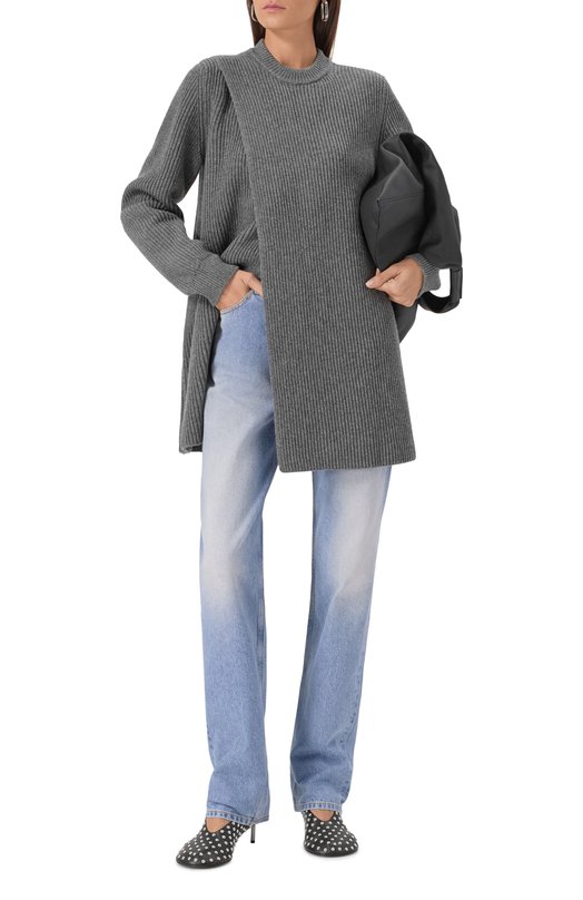 Шерстяное платье Jil Sander J02GP0239/J14737 Серый  J02GP0239/J14737 Фото 2