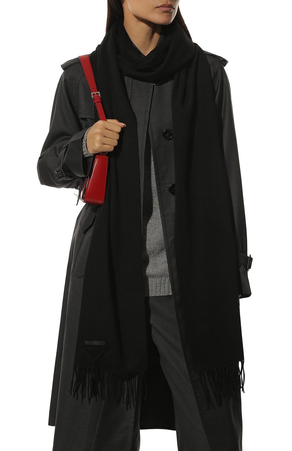 Кашемировый шарф PRADA, арт. 1FS005-1YLF-F0002, фото 2