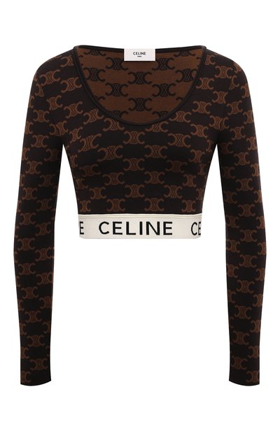 Женский топ из шелка и хлопка CELINE, арт. 2AG03/916T