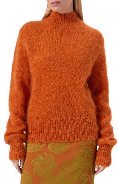 Шерстяной свитер DRIES VAN NOTEN оранжевого цвета по цене 86500 руб., арт. 252-011249-2733, фото 3 Шерстяной свитер DRIES VAN NOTEN, арт. 252-011249-2733, фото 3