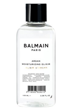 Увлажняющий эликсир для волос с аргановым маслом (100ml) BALMAIN HAIR COUTURE бесцветного цвета, арт. 8718503824215 | Фото 1 (Тип продукта: Эликсиры; Материал внутренний: Не назначено; Региональные ограничения белый список (Axapta Mercury): Не проставлено; Назн�ачение: Для волос; Нос: Не проставлено; Статус проверки: Проверена категория)