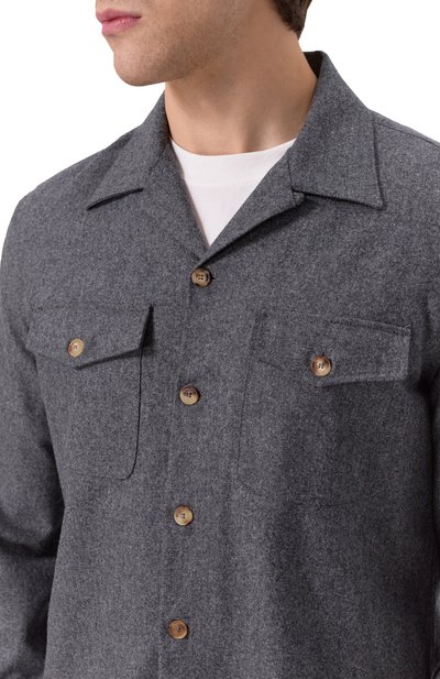 Шерстяная куртка-рубашка BRUNELLO CUCINELLI, арт. M038P0710, фото 5