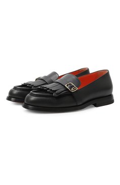 Кожаные лоферы SANTONI, арт. WUQC70080BA2BLGAP24, фото 1