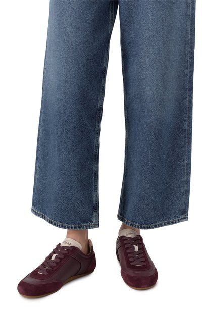 Кожаные кеды knight runner BURBERRY бордового цвета по цене 82500 руб., арт. 8127804, фото 2 Кожаные кеды knight runner BURBERRY, арт. 8127804, фото 2