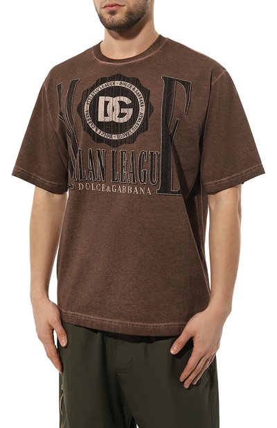 Хлопковая футболка DOLCE & GABBANA, арт. G8QL6T/G7I3S, фото 3