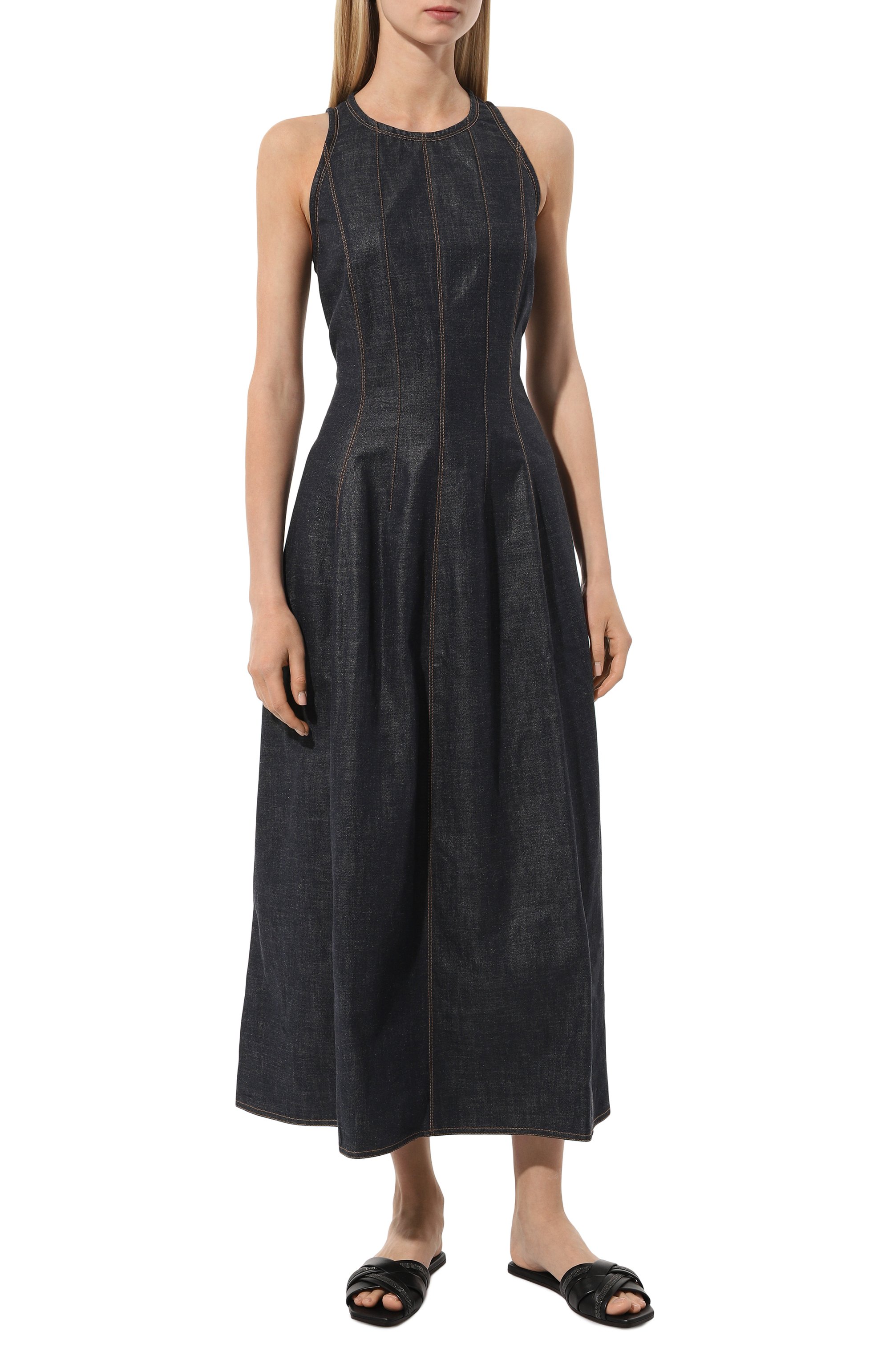 Джинсовое платье BRUNELLO CUCINELLI, арт. MF28TA5196, фото 3