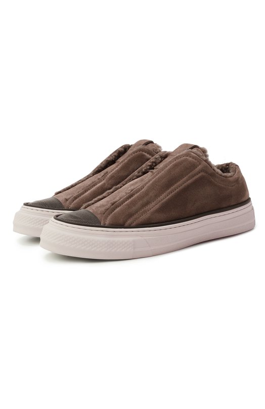 Замшевые кеды Brunello Cucinelli MZSFG3096 Серый MZSFG3096