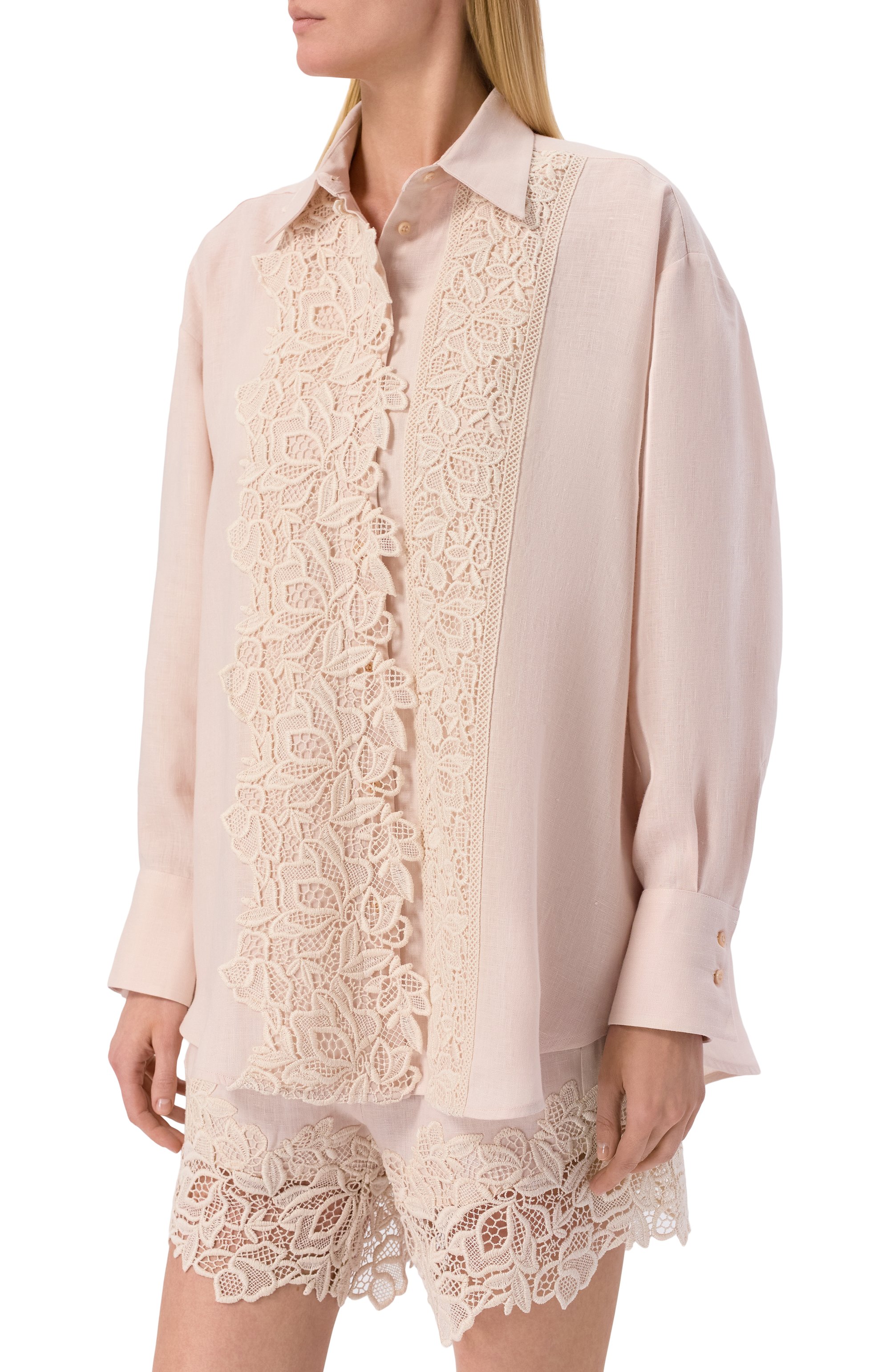 Льняная рубашка ERMANNO SCERVINO, арт. D484K611GQI, фото 3