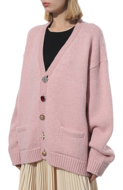 Кардиган VETEMENTS светло-розового цвета по цене 157000 руб., арт. UE52KN550P 2901/W, фото 3 Кардиган VETEMENTS, арт. UE52KN550P 2901/W, фото 3