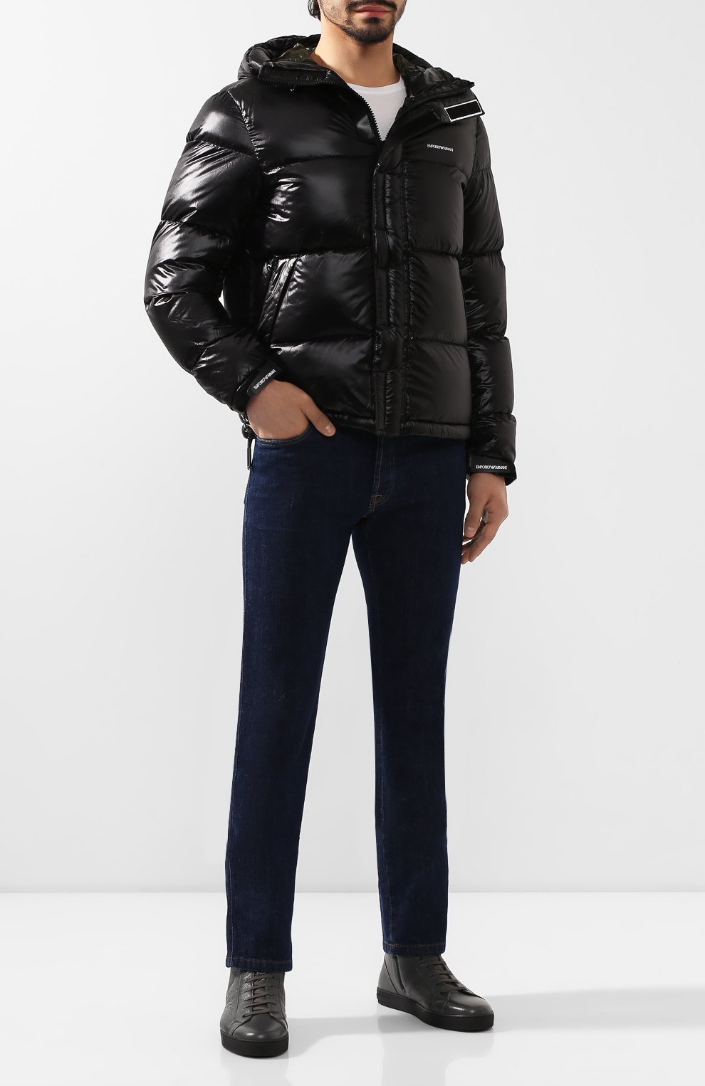 Кожаные кеды MORESCHI серого цвета по цене 52250 руб., арт. 43182/CQ, фото 2 Кожаные кеды MORESCHI, арт. 43182/CQ, фото 2