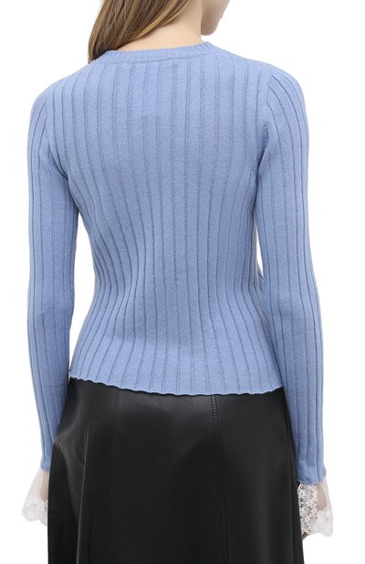 Кашемировый пуловер PHILOSOPHY DI LORENZO SERAFINI голубого цвета по цене 48100 руб., арт. A0917/5702, фото 4 Кашемировый пуловер PHILOSOPHY DI LORENZO SERAFINI, арт. A0917/5702, фото 4