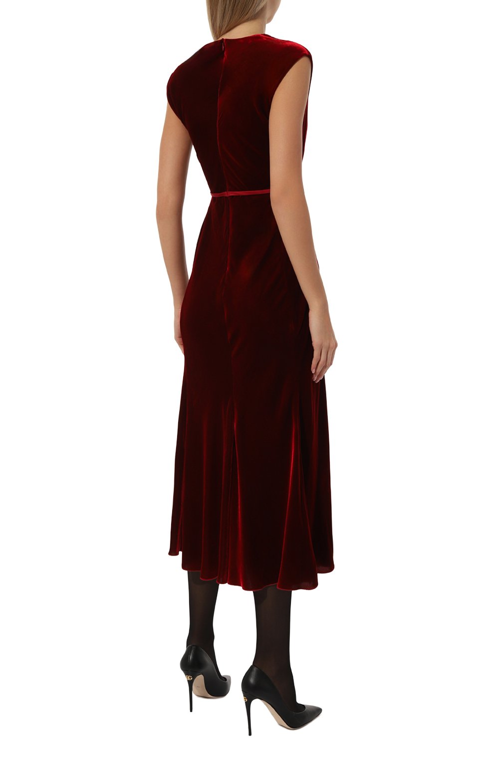 Бархатное платье GIAMBATTISTA VALLI бордового цвета по цене 468500 руб., арт. 24FWPVTE5110-23ALB, фото 4 Бархатное платье GIAMBATTISTA VALLI, арт. 24FWPVTE5110-23ALB, фото 4