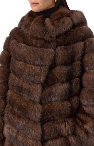 Шуба из соболя VICTORIA KUSENKOVA коричневого цвета по цене 10494000 руб., арт. 703300004678, фото 5 Шуба из соболя VICTORIA KUSENKOVA, арт. 703300004678, фото 5