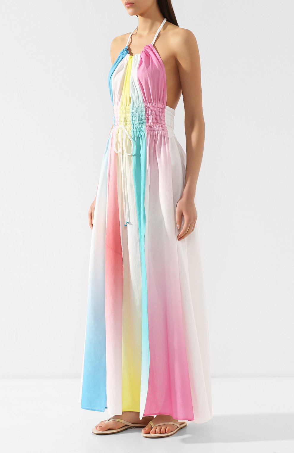 Платье из смеси хлопка и льна A MERE CO разноцветного цвета по цене 39950 руб., арт. AMC/R19050, фото 3 Платье из смеси хлопка и льна A MERE CO, арт. AMC/R19050, фото 3