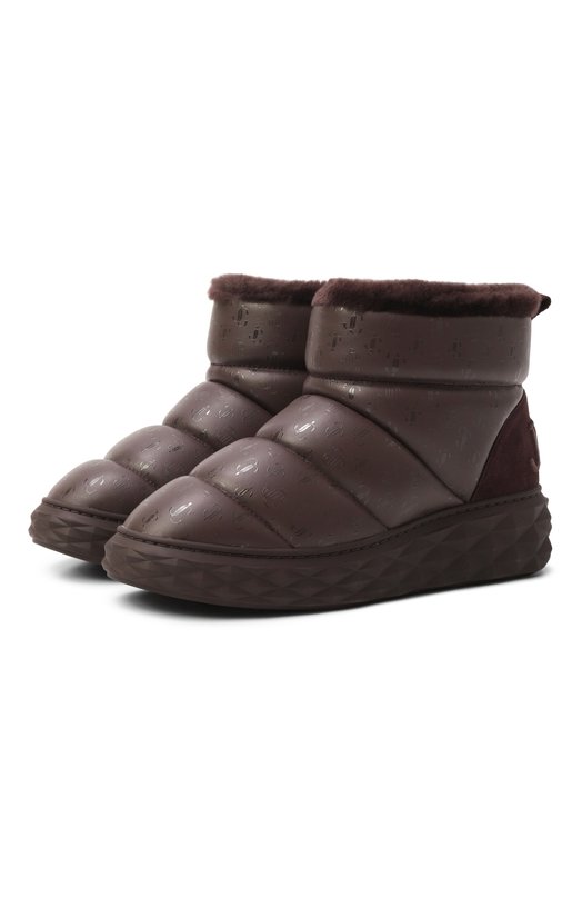Кожаные полусапоги Xan Jimmy Choo XANQJJVCH0C0LATEMIX Коричневый XANQJJVCH0C0LATEMIX