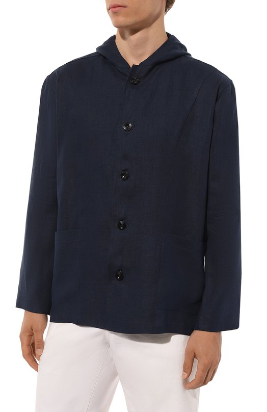 Льняная рубашка Kiton UMCLUCAH08838 Синий  UMCLUCAH08838 Фото 3