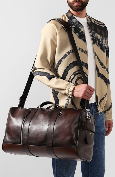 Кожаная дорожная сумка BERLUTI коричневого цвета по цене 332000 руб., арт. M183327, фото 5 Кожаная дорожная сумка BERLUTI, арт. M183327, фото 5