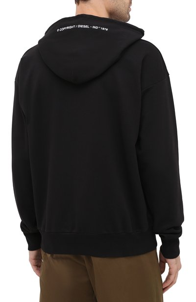 Хлопковое худи DIESEL, арт. 00SH9M/0BAZC, фото 4