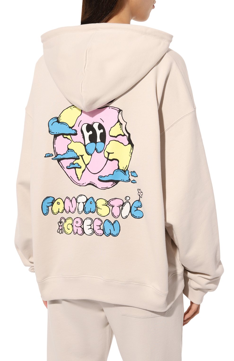 Хлопковое худи MSGM кремового цвета по цене 25050 руб., арт. 3746MM08/247792, фото 4 Хлопковое худи MSGM, арт. 3746MM08/247792, фото 4