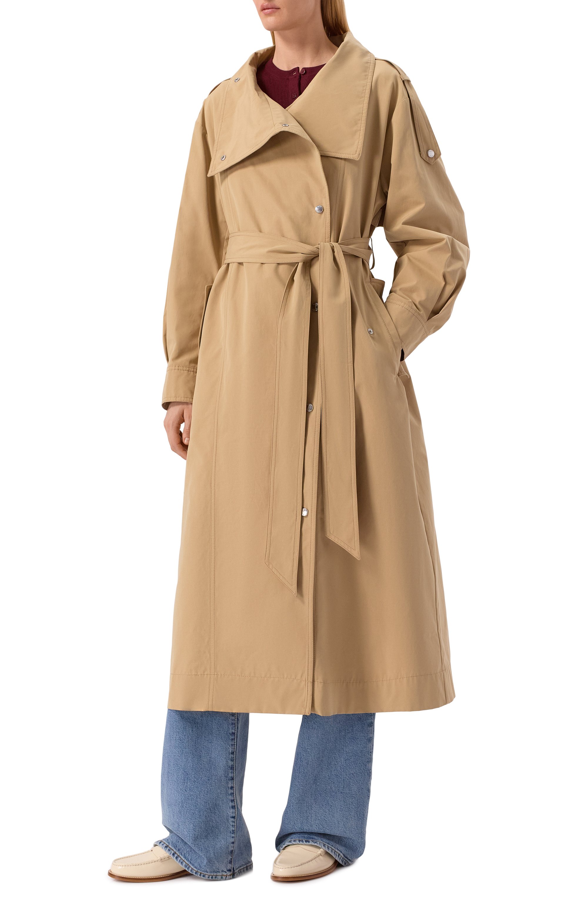 Тренч BOSS ORANGE бежевого цвета по цене 49950 руб., арт. 50552113, фото 3 Тренч BOSS ORANGE, арт. 50552113, фото 3