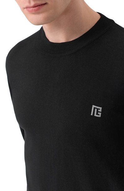 Джемпер из шелка и хлопка BALMAIN, арт. GH1KD000/KJ53, фото 5