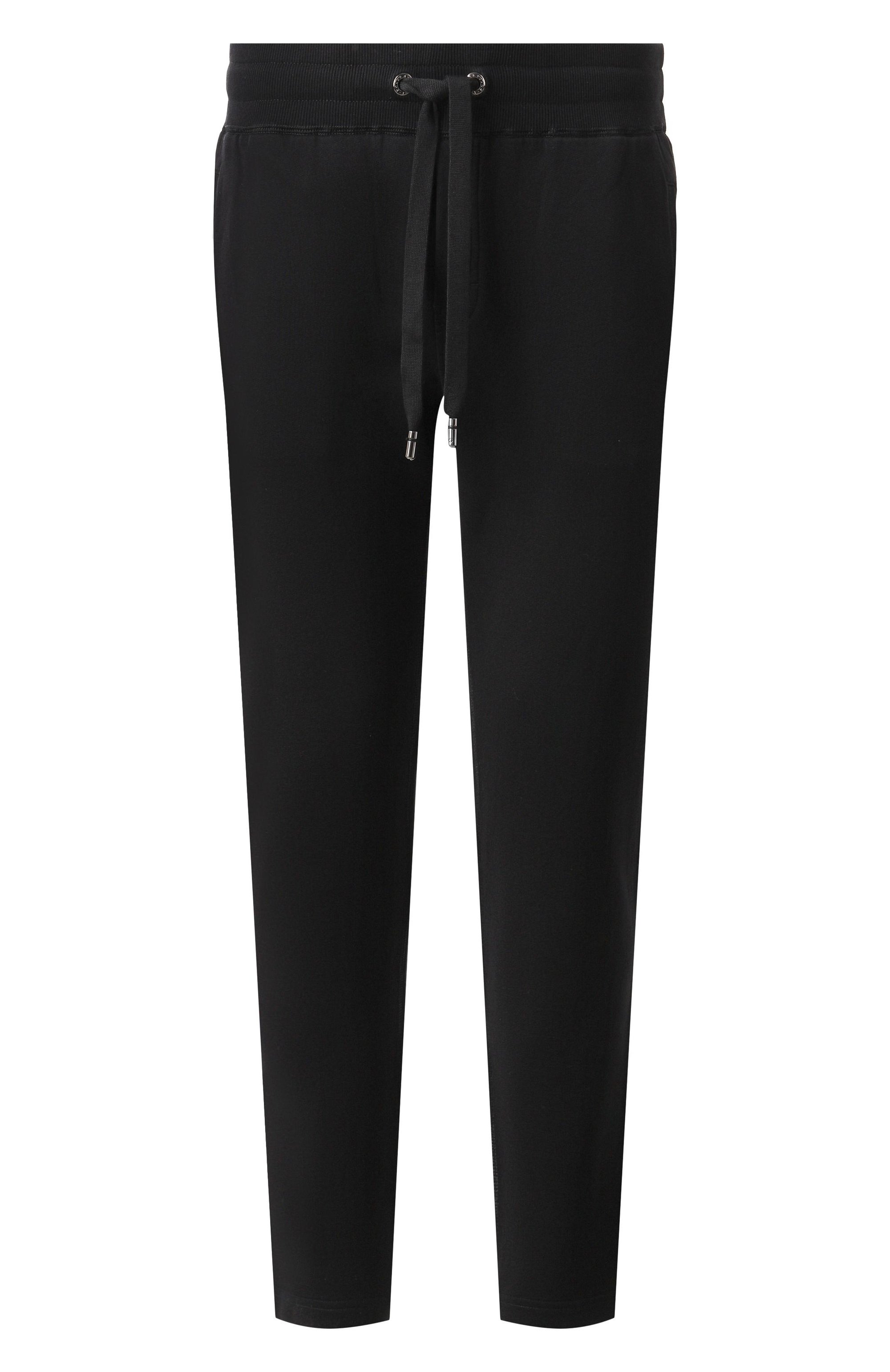 Хлопковые брюки DOLCE & GABBANA черного цвета по цене 78450 руб., арт. GZ12AT/G7P1C, фото 1 Хлопковые брюки DOLCE & GABBANA, арт. GZ12AT/G7P1C, фото 1