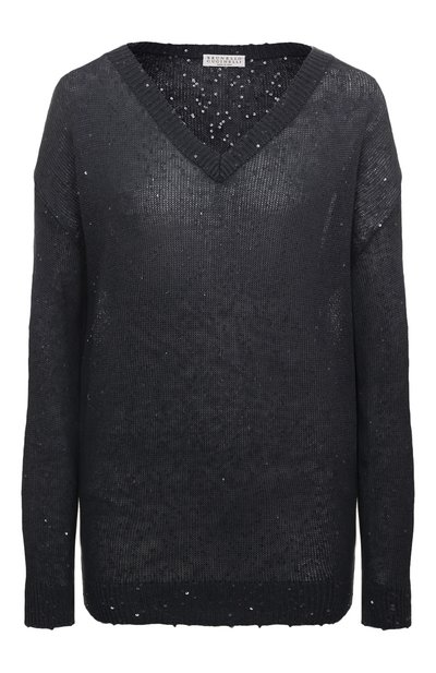 Женский пуловер изо льна и шелка BRUNELLO CUCINELLI, арт. M1000B1033