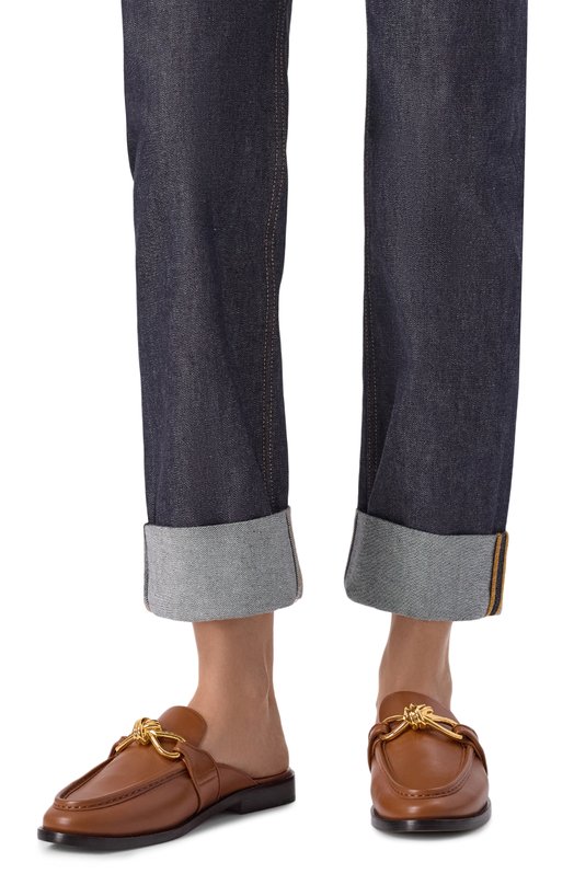 Кожаные сабо Astaire Bottega Veneta 817519/V5DZ0 Коричневый  817519/V5DZ0 Фото 2