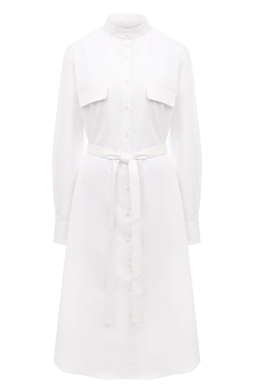 Хлопковое платье GOOROO белого цвета по цене 49950 руб., арт. D008-7000-100-S23, фото 1 Хлопковое платье GOOROO, арт. D008-7000-100-S23, фото 1