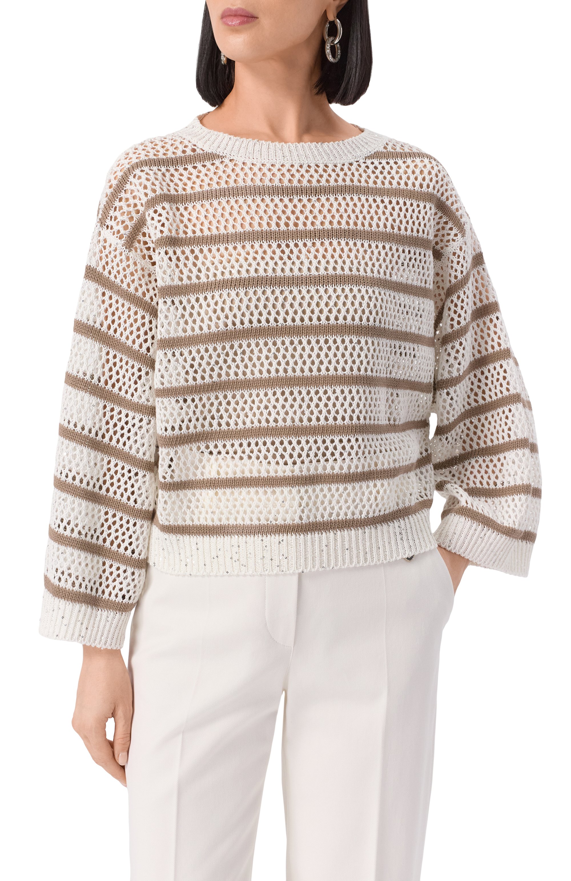 Льняной свитер BRUNELLO CUCINELLI, арт. MC0558900, фото 3