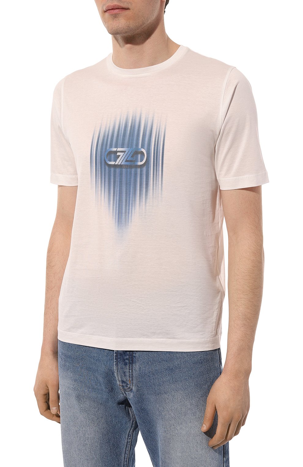 Хлопковая футболка ZILLI, арт. MBZ-NT550-VERT1/MC01, фото 3