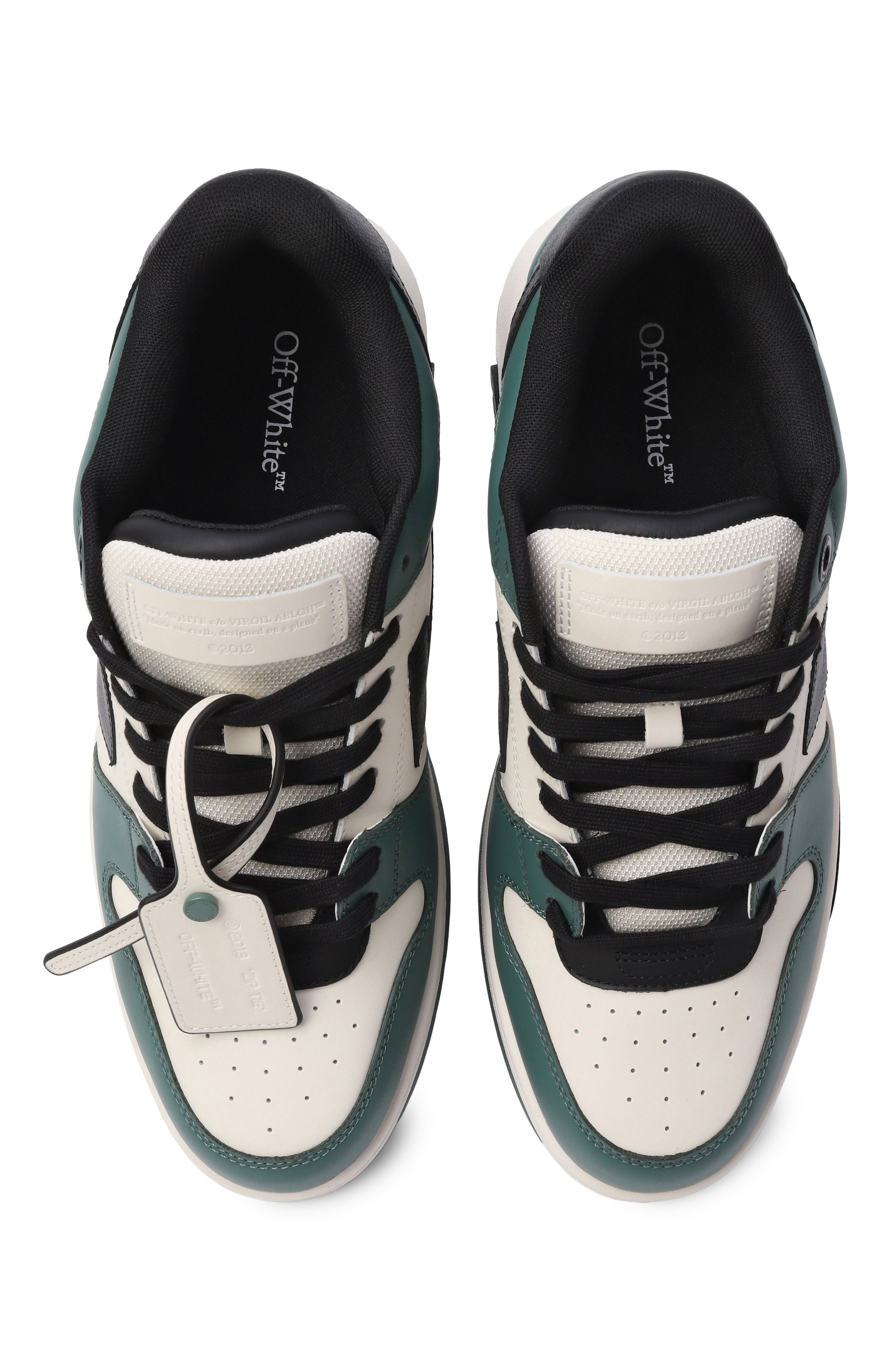 Кожаные кеды out of office OFF-WHITE, арт. 0MIA189F25LEA003, фото 6