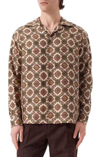 Шелковая рубашка DROLE DE MONSIEUR, арт. E-SH187-SE006-BG, фото 3