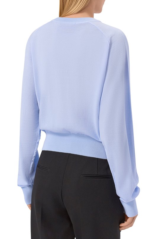 Шерстяной пуловер Jacquemus 26ESWW00638/AK00299 Голубой  26ESWW00638/AK00299 Фото 4