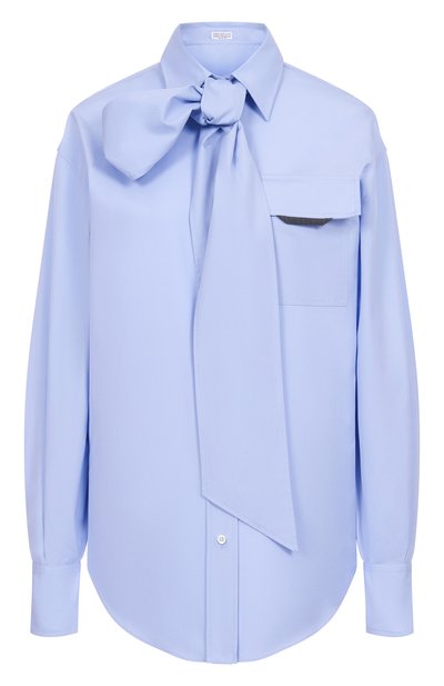 Женская хлопковая рубашка BRUNELLO CUCINELLI, арт. MP772MY526