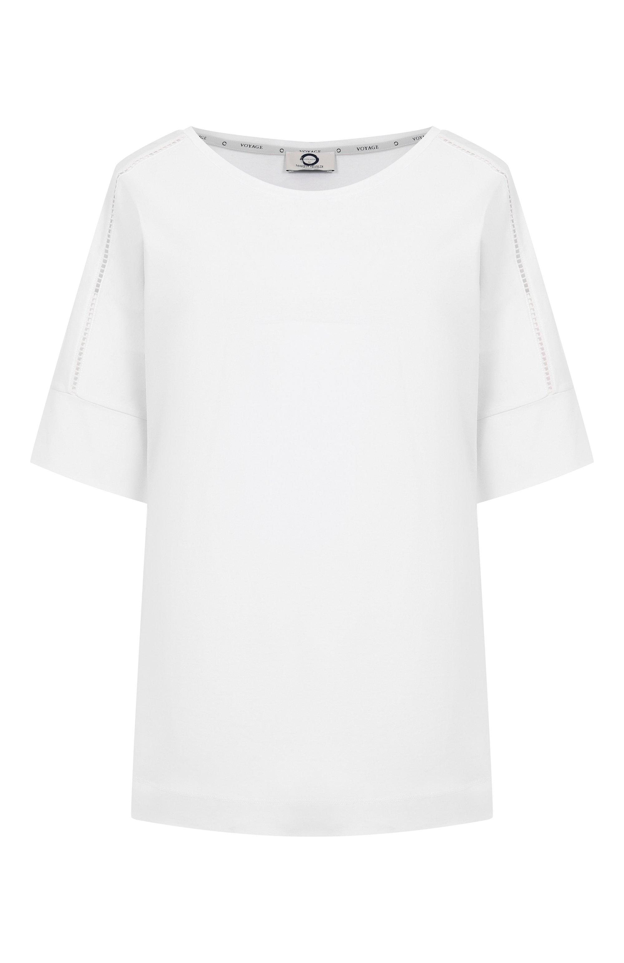 Хлопковая футболка MARINA RINALDI VOYAGE, арт. AED0, фото 1