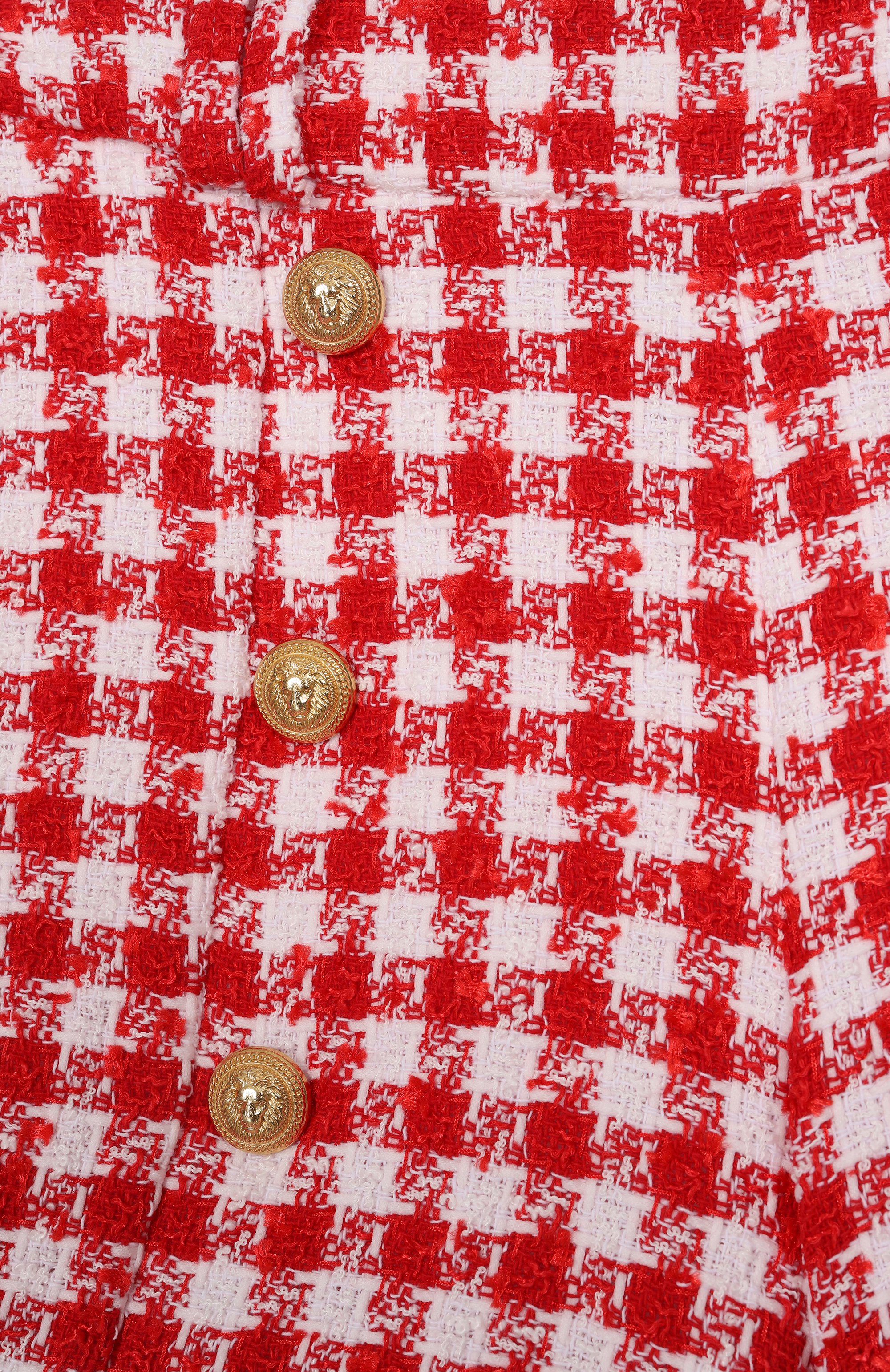 Твидовые шорты BALMAIN красного цвета по цене 61550 руб., арт. BW6A69, фото 3 Твидовые шорты BALMAIN, арт. BW6A69, фото 3