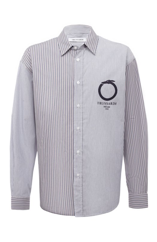 

Хлопковая рубашка Trussardi, Синий