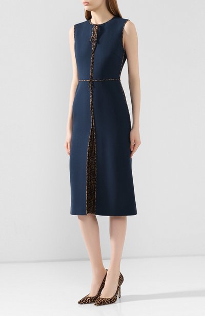 Платье из смеси шерсти и шелка FENDI, арт. FDA713 A5HP, фото 3