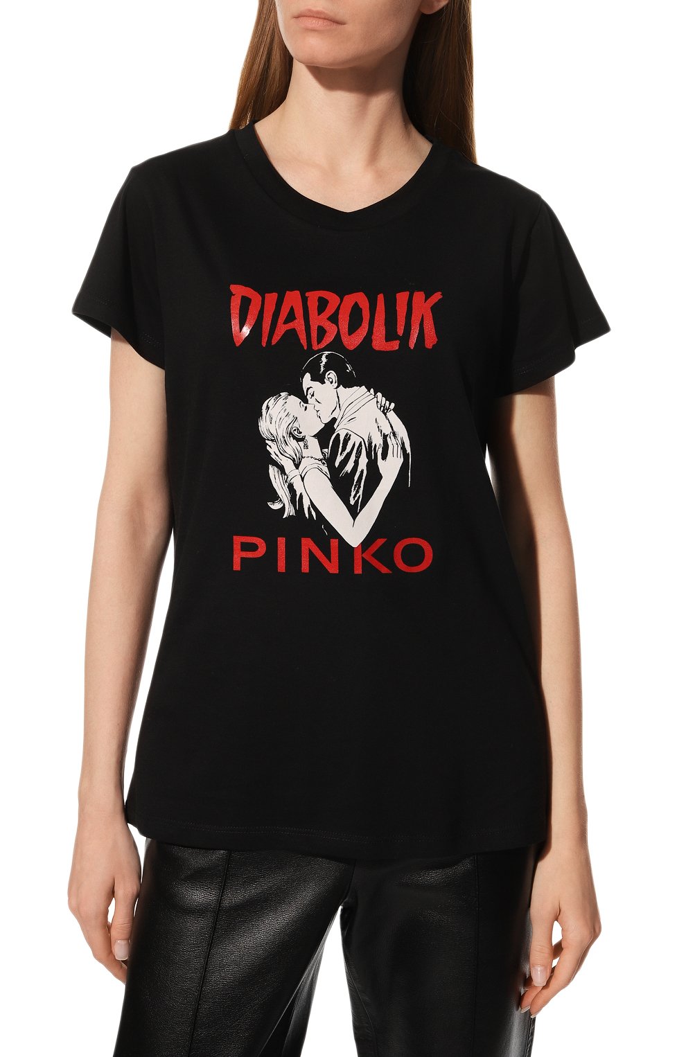 Хлопковая футболка PINKO, арт. 1L1098-Y5SN, фото 3