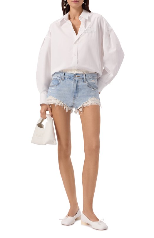 Джинсовые шорты Alexander Wang 4DC2254709 Голубой  4DC2254709 Фото 2