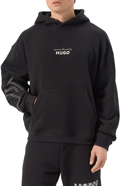 Хлопковое худи HUGO, арт. 50531738, фото 3