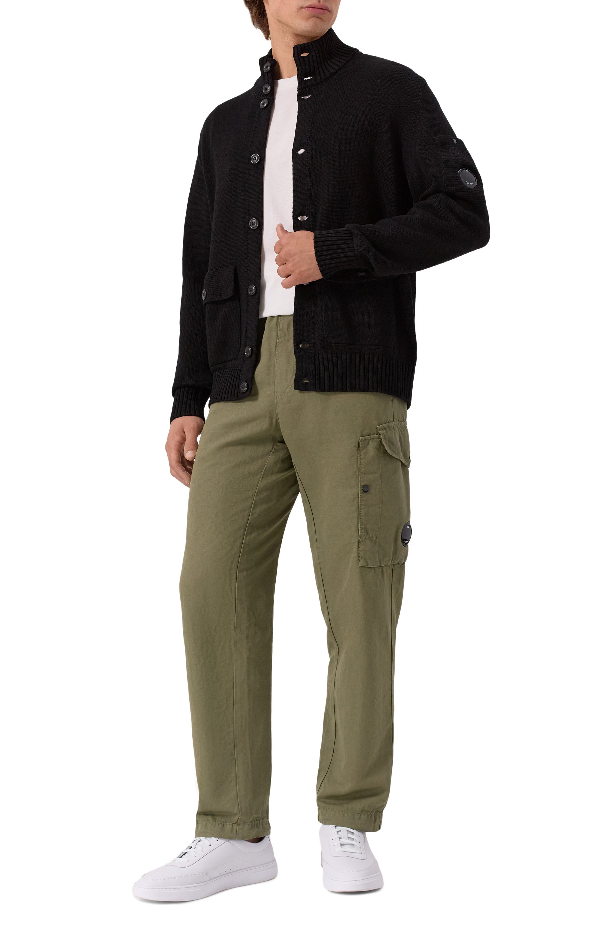 Хлопковый кардиган C.P. COMPANY, арт. 18CMKN078A110058A, фото 2